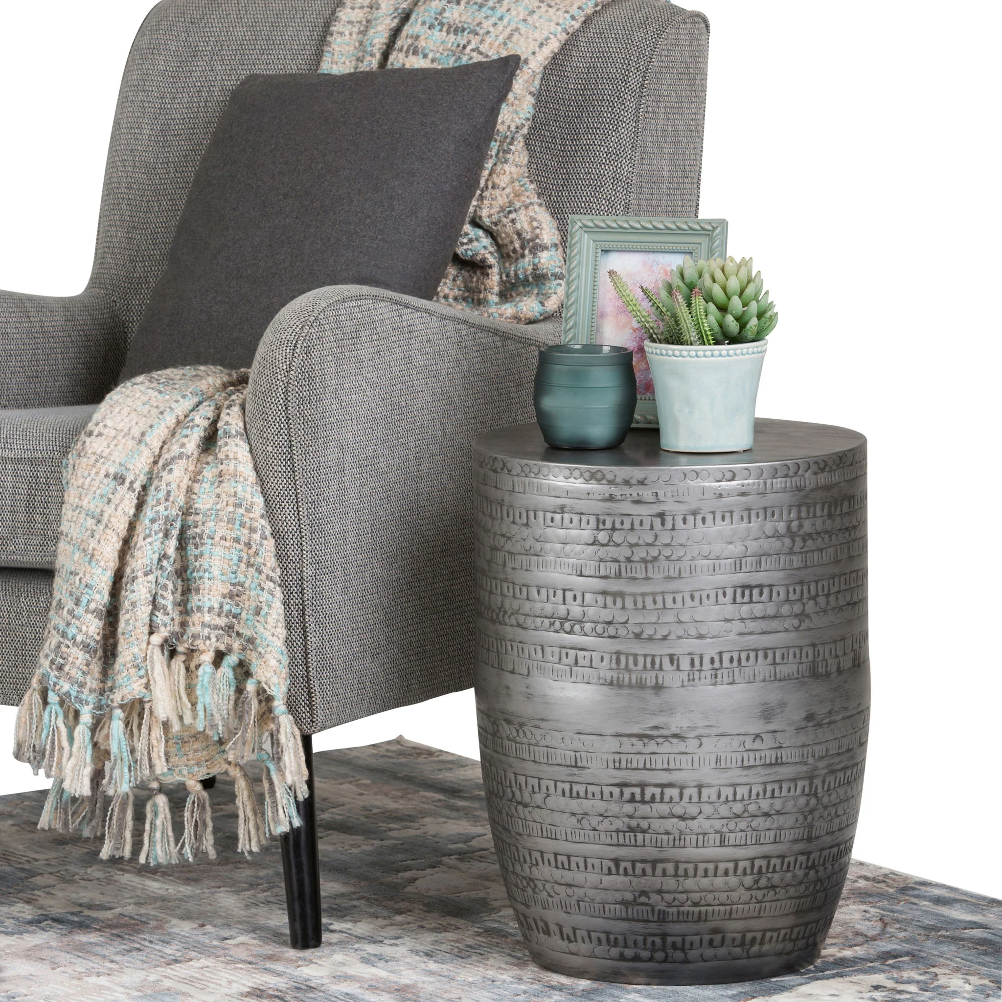 Johnsen - Handcrafted Large Metal Accent Table - Image 8