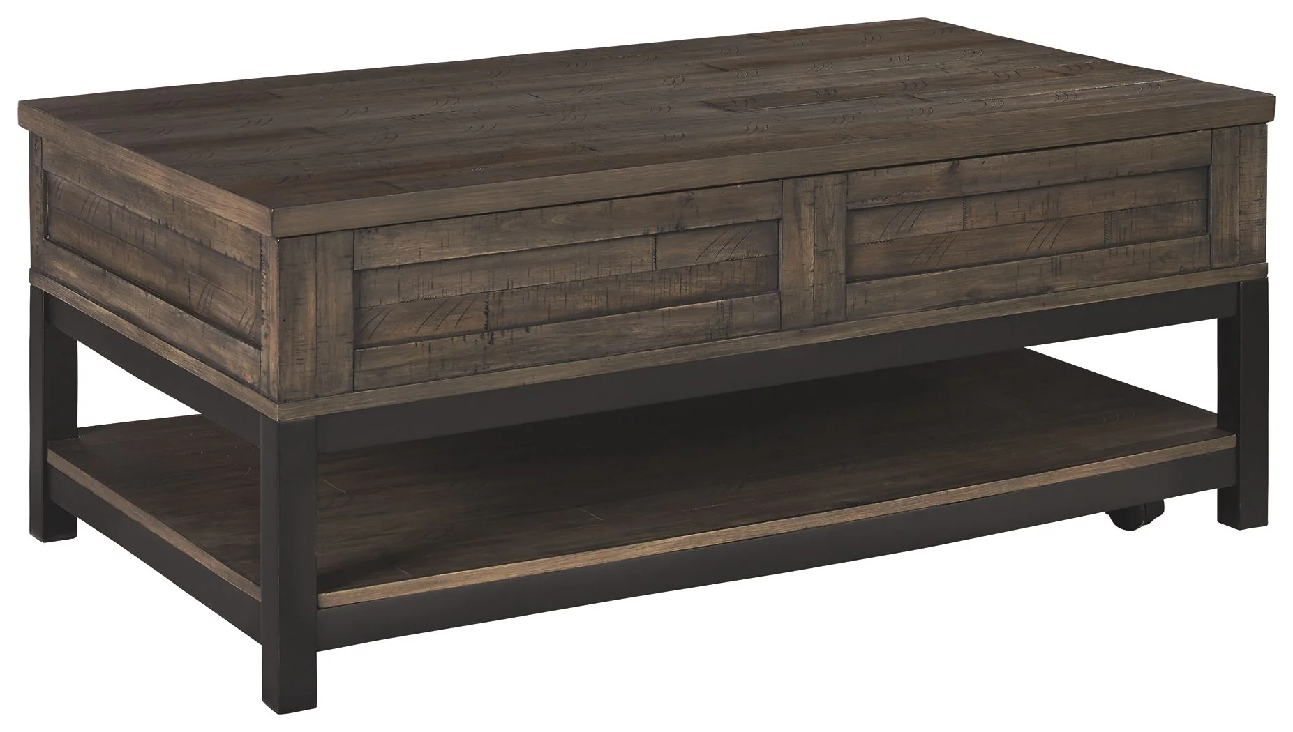 Johurst - LIFT TOP COCKTAIL TABLE - Grayish Brown - Image 4