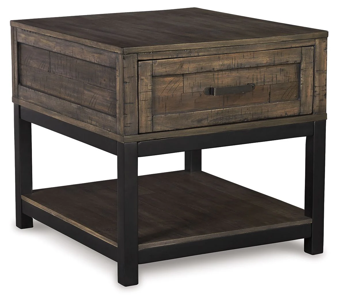 Johurst - Rectangular End Table - Grayish Brown