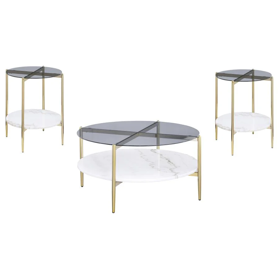 Jonelle - Round Coffee Table Set - Image 4