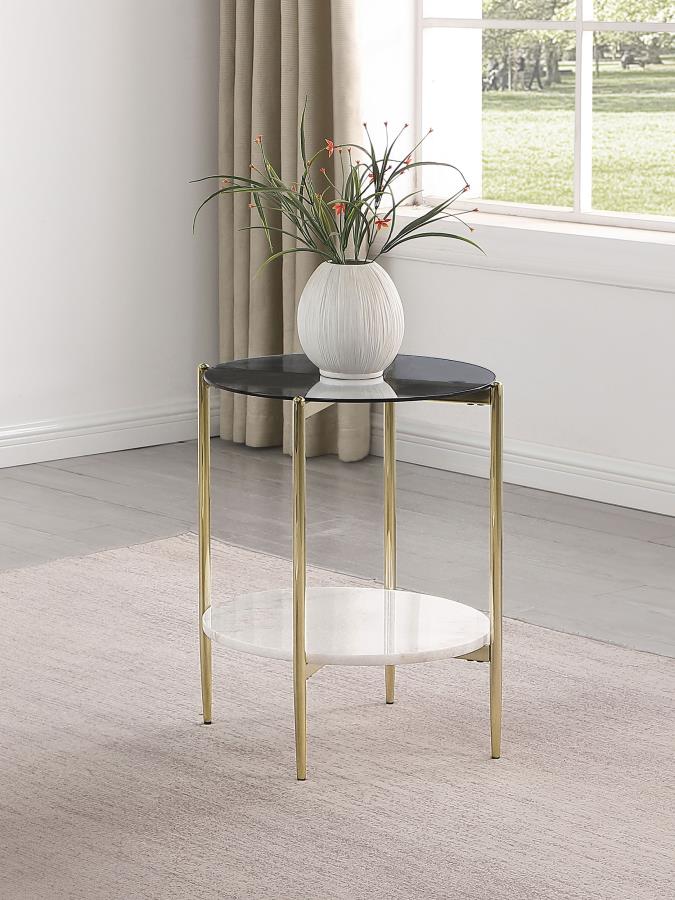 Jonelle - Round Glass Top Table - Image 4
