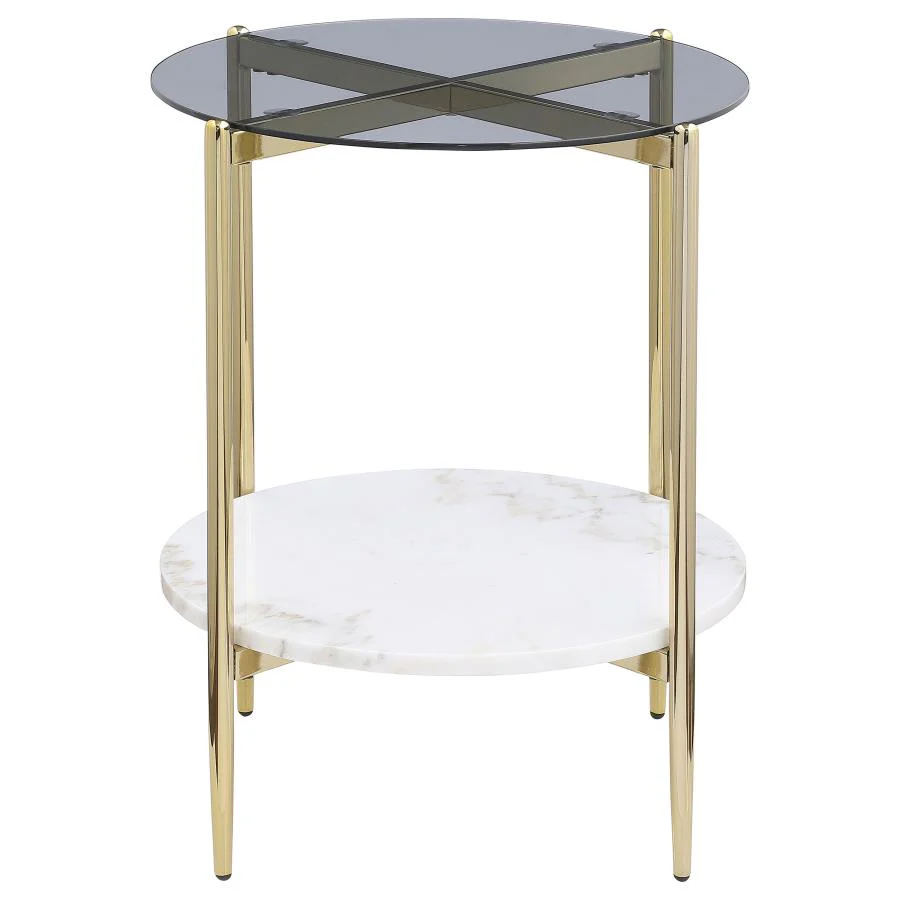 Jonelle - Round Glass Top Table - Image 6