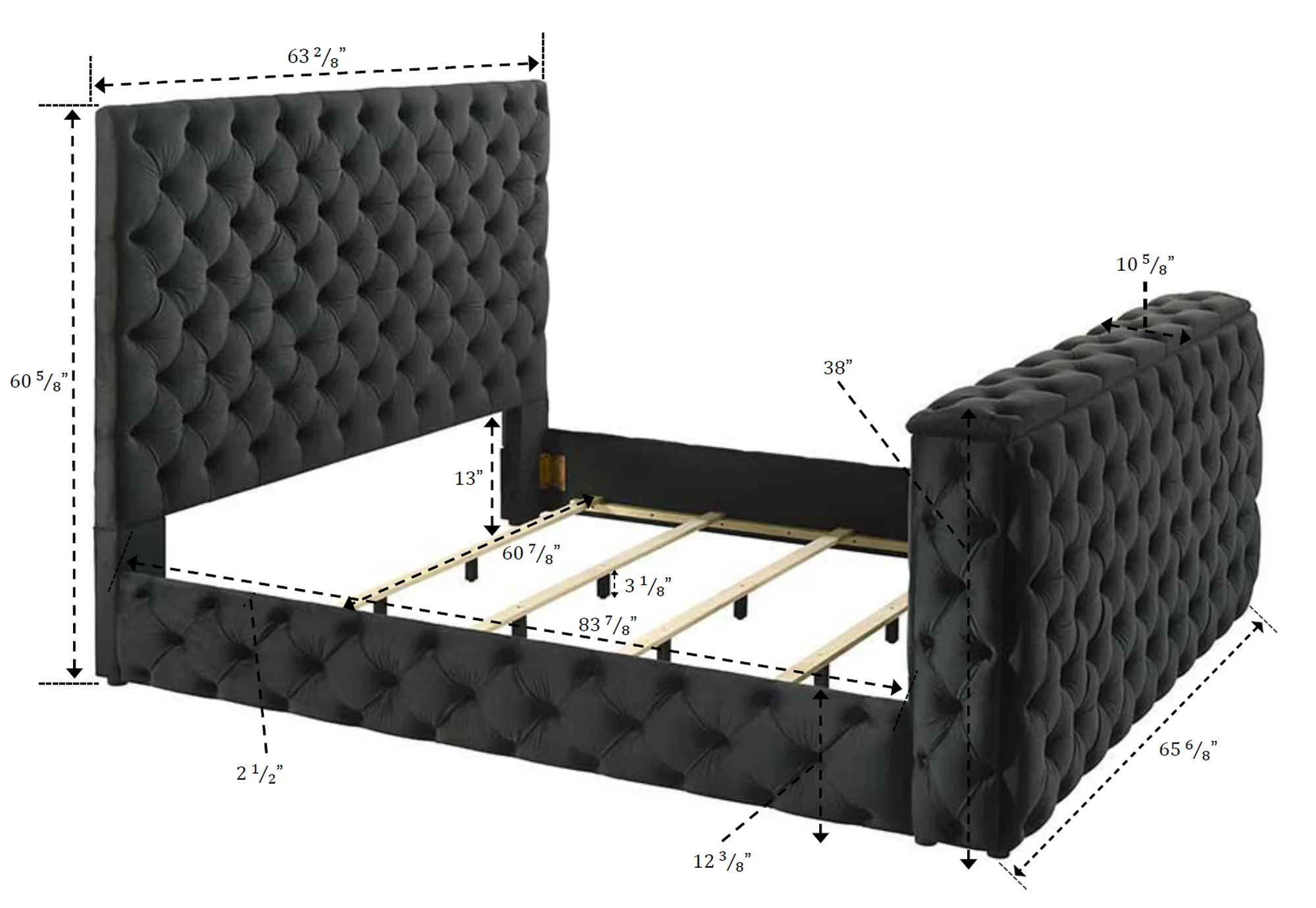 Josephine Bed W/Tv Lift Black - Image 3