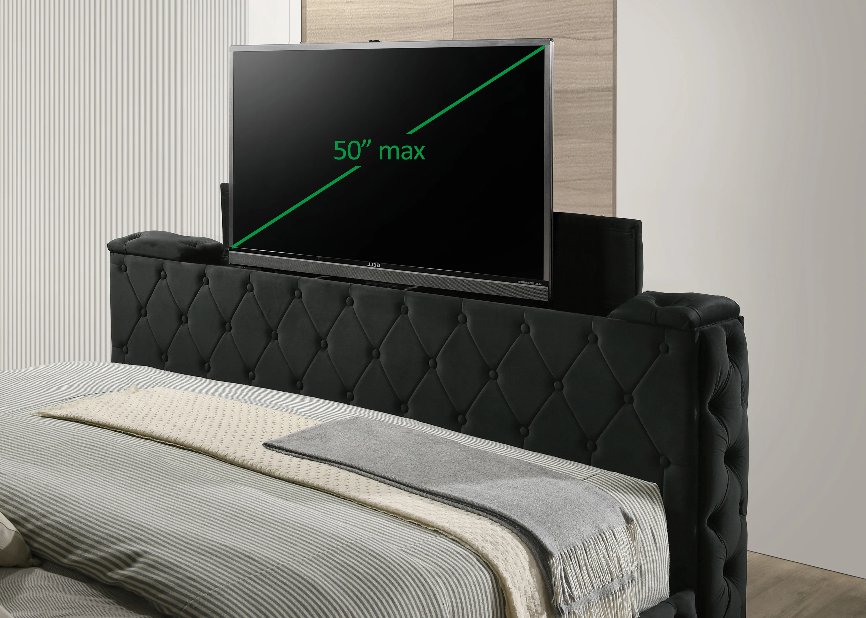 Josephine Bed W/Tv Lift Black - Image 4