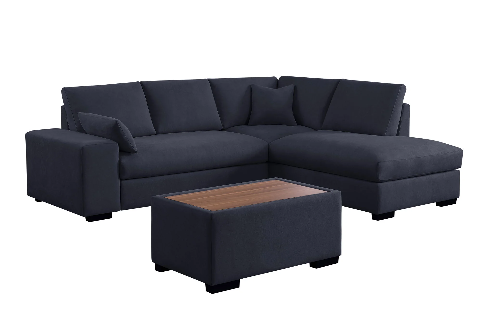 Joshua - 100" Sectional Sofa with Right Facing Chaise and Console Ottoman - Image 10