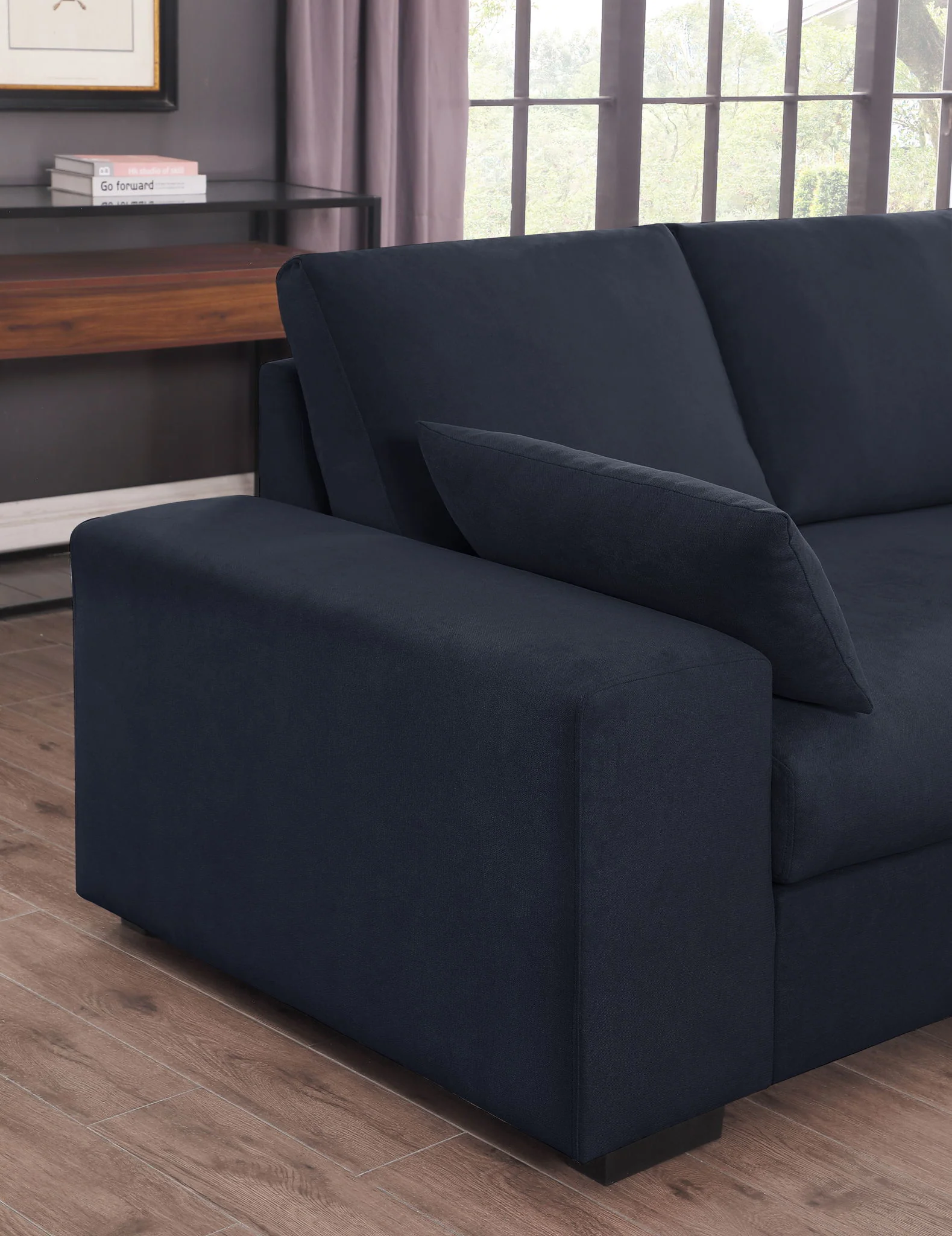 Joshua - 100" Sectional Sofa with Right Facing Chaise and Console Ottoman - Image 9