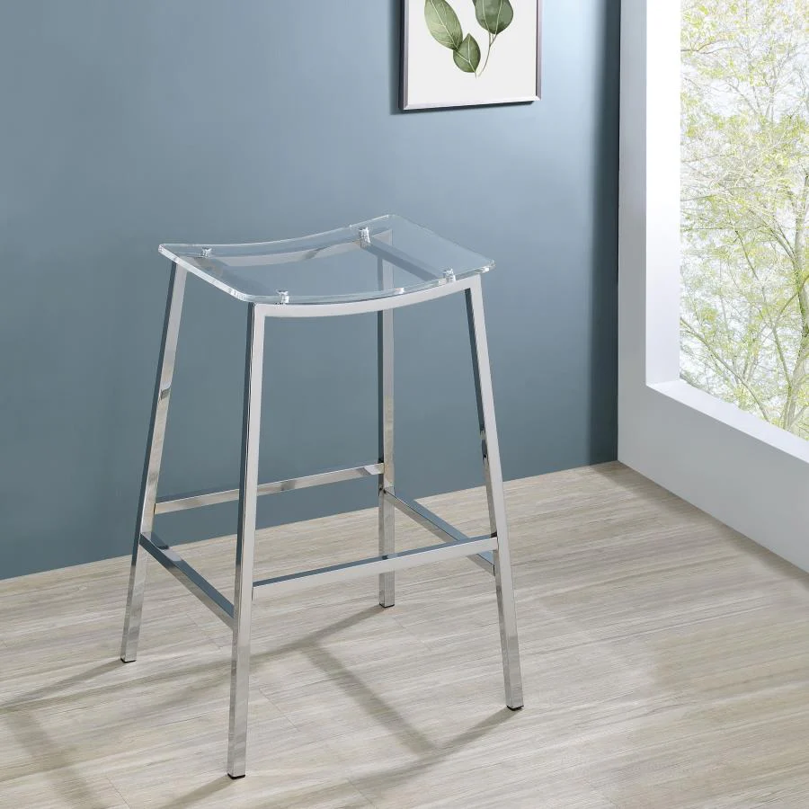 Jovani - Acrylic Backless Bar Stools (Set of 2) - Image 4