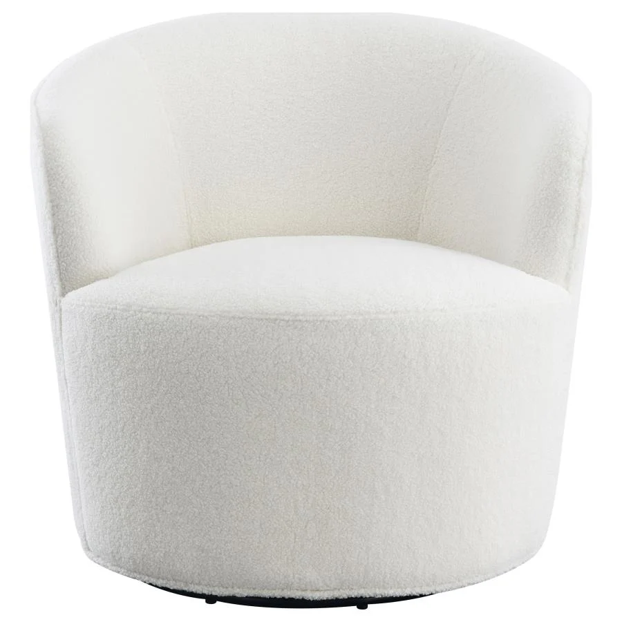 Joyce Upholstered Barrel Back Swivel Chair - Image 4