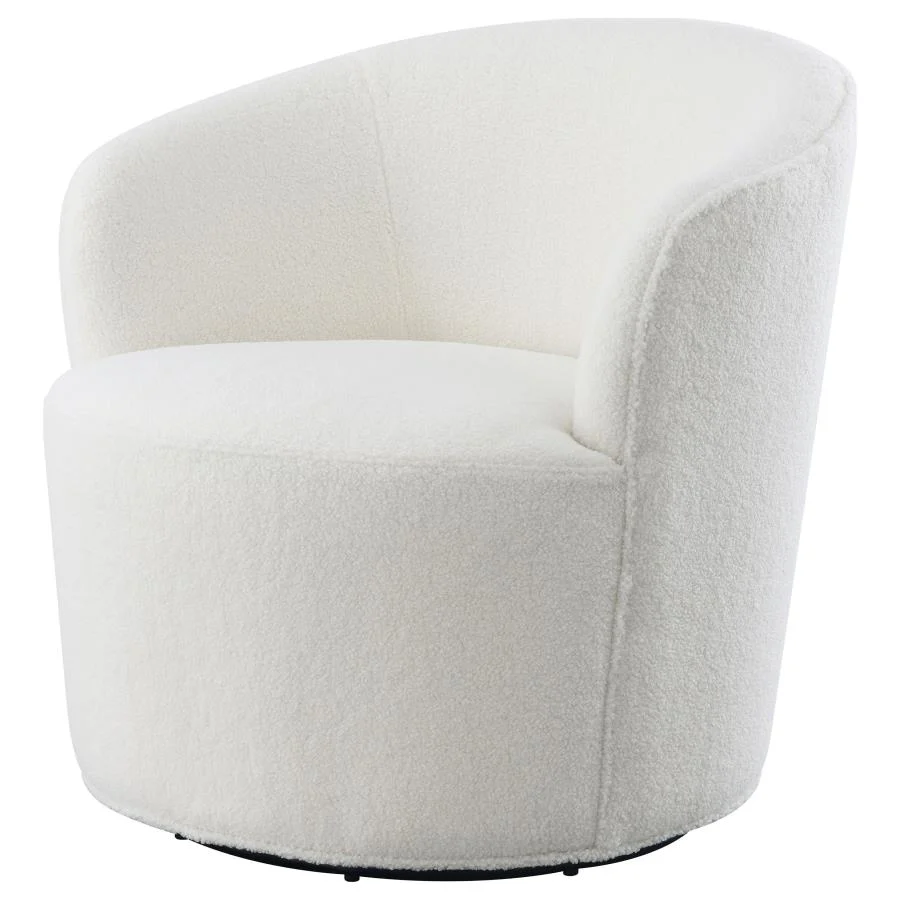 Joyce Upholstered Barrel Back Swivel Chair - Image 6