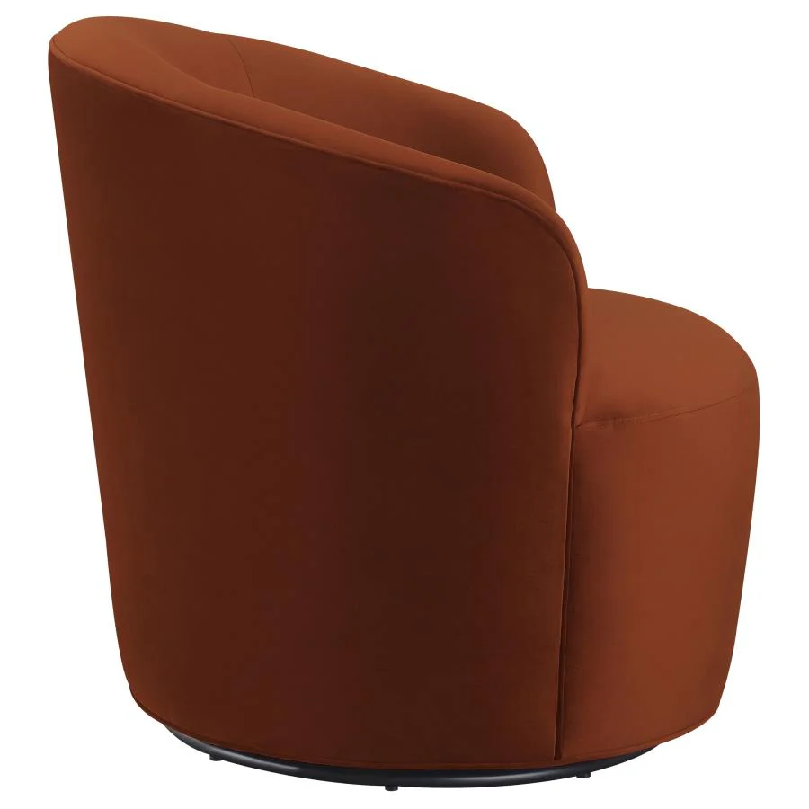 Joyce Upholstered Barrel Back Swivel Chair - Image 7