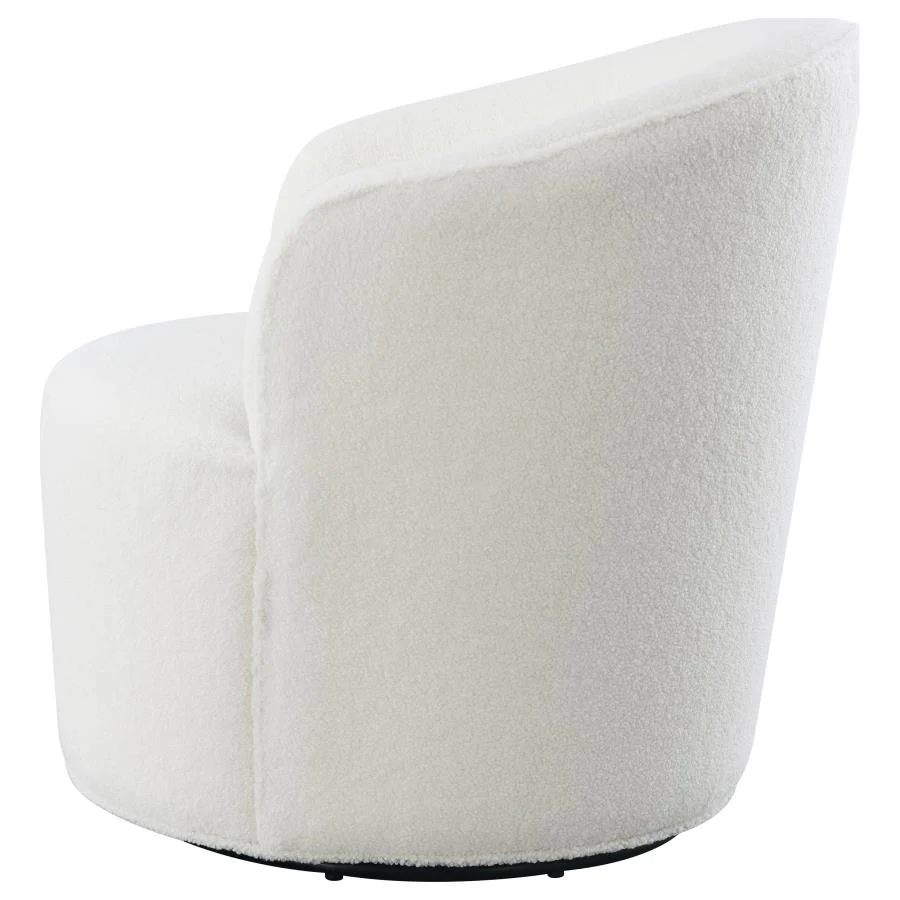 Joyce Upholstered Barrel Back Swivel Chair - Image 8