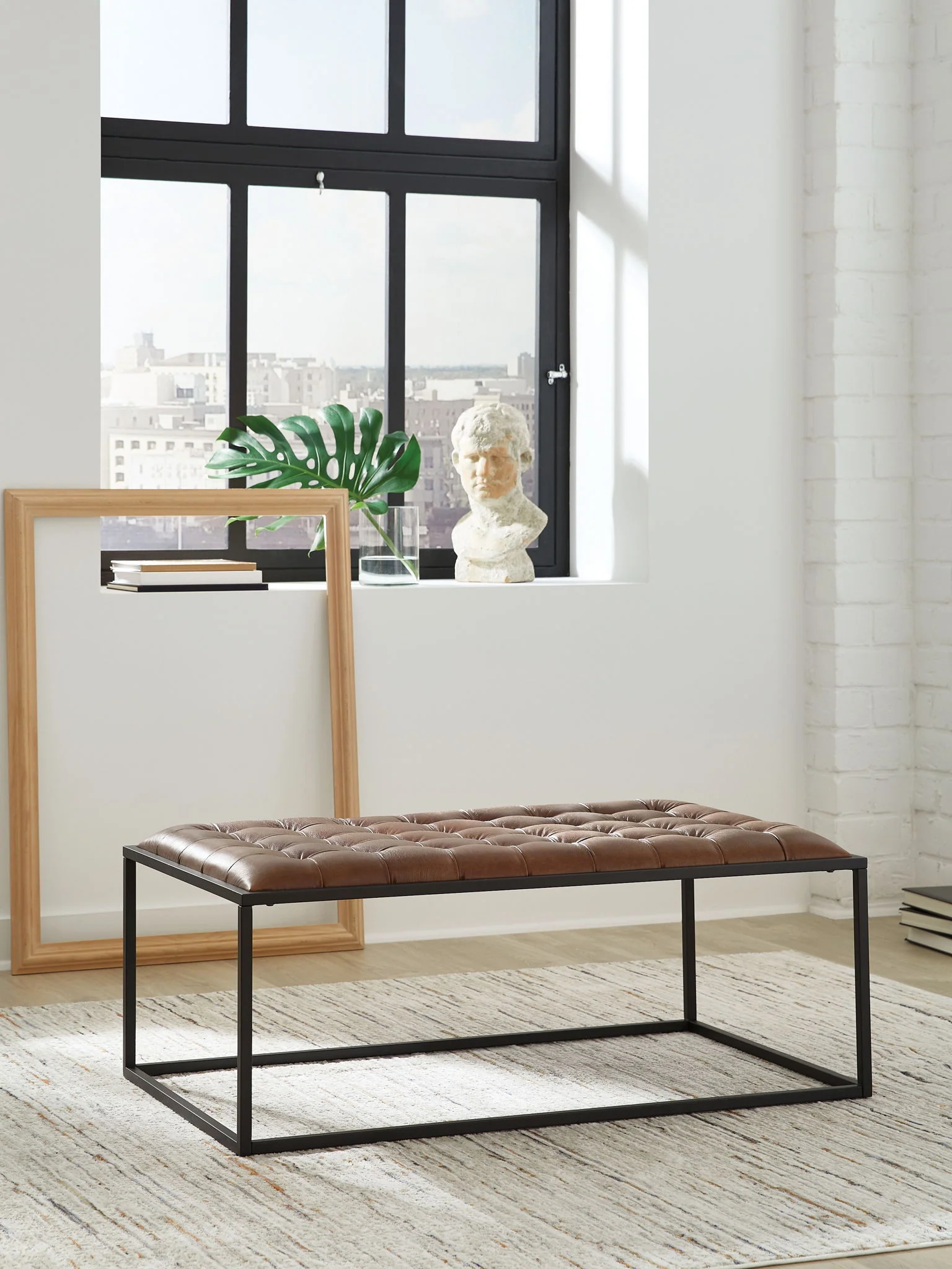 Junsor - Cocktail Ottoman - Brown / Black - Image 2