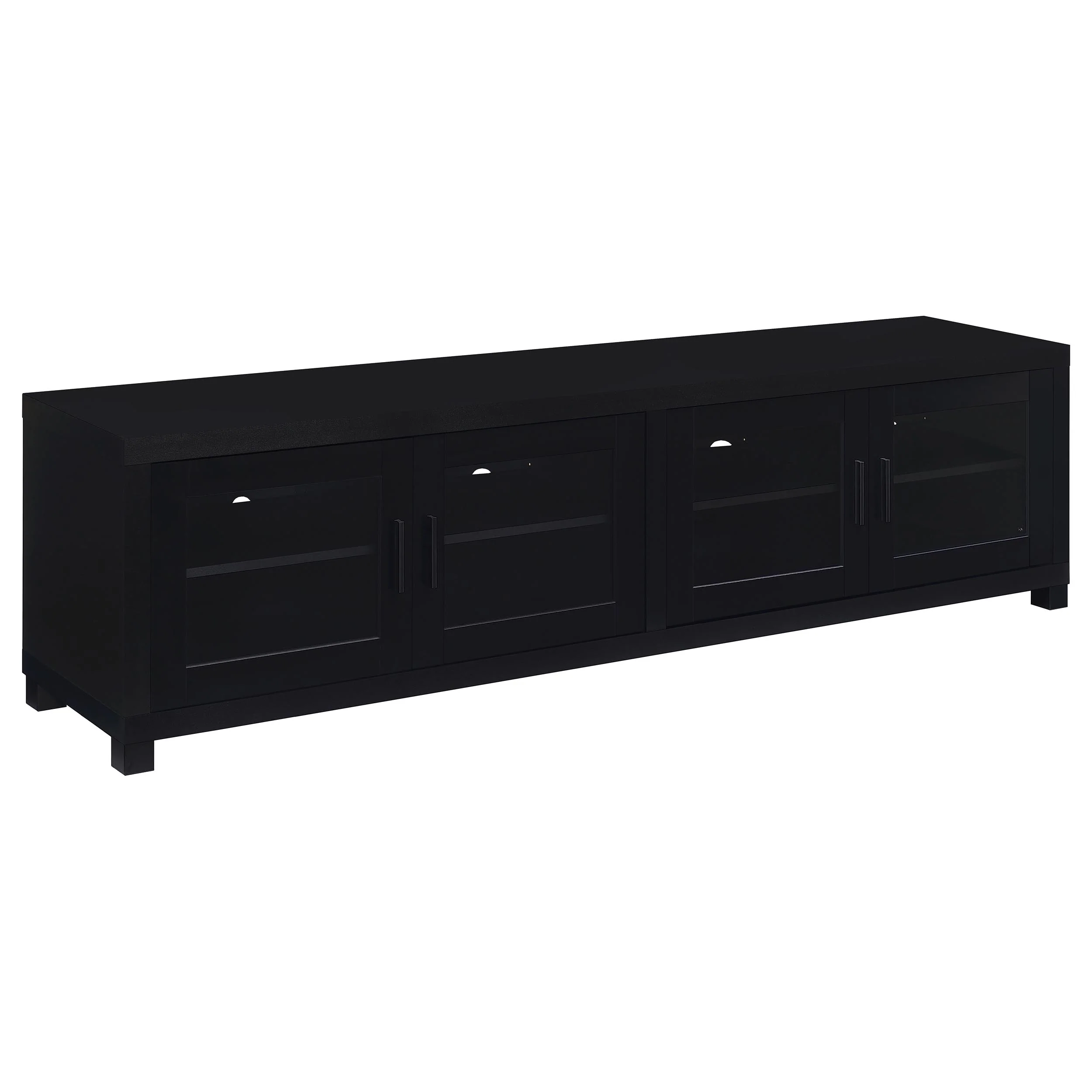 Jupiter - 4 Door Engineered Wood TV Stand - Black - Image 12