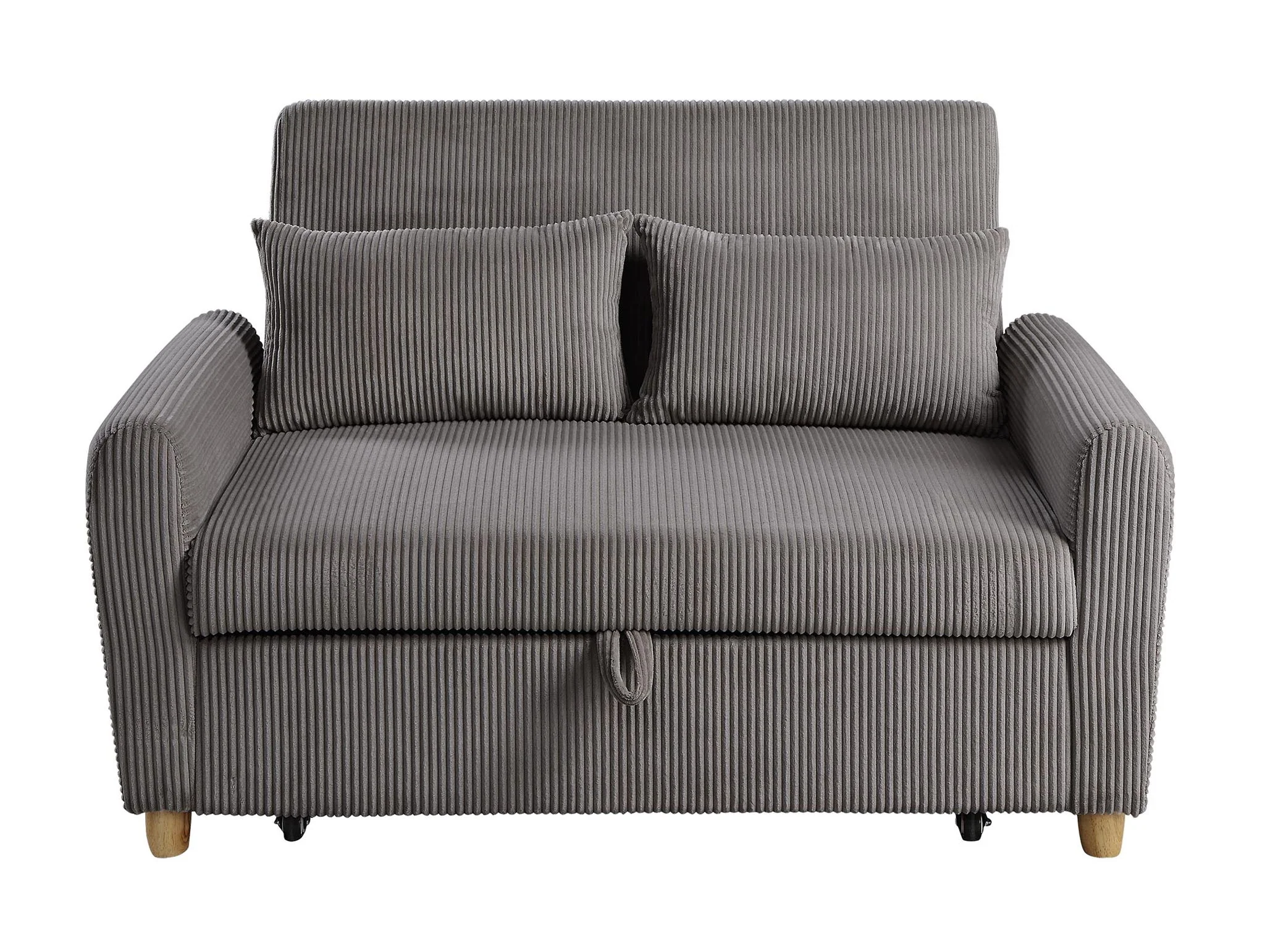 Justine - Convertible Sleeper Loveseat - Brown - Image 5