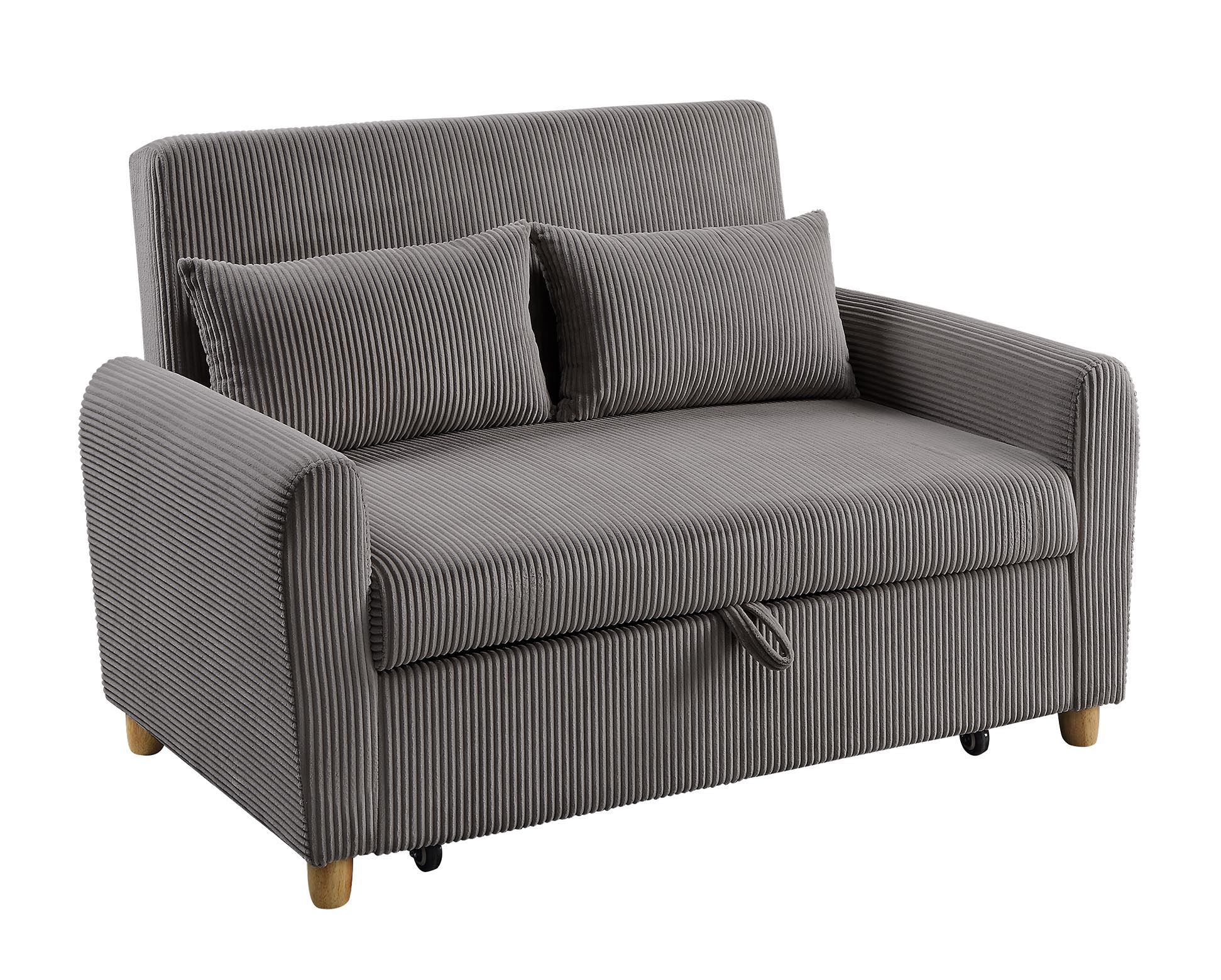 Justine - Convertible Sleeper Loveseat - Brown - Image 6