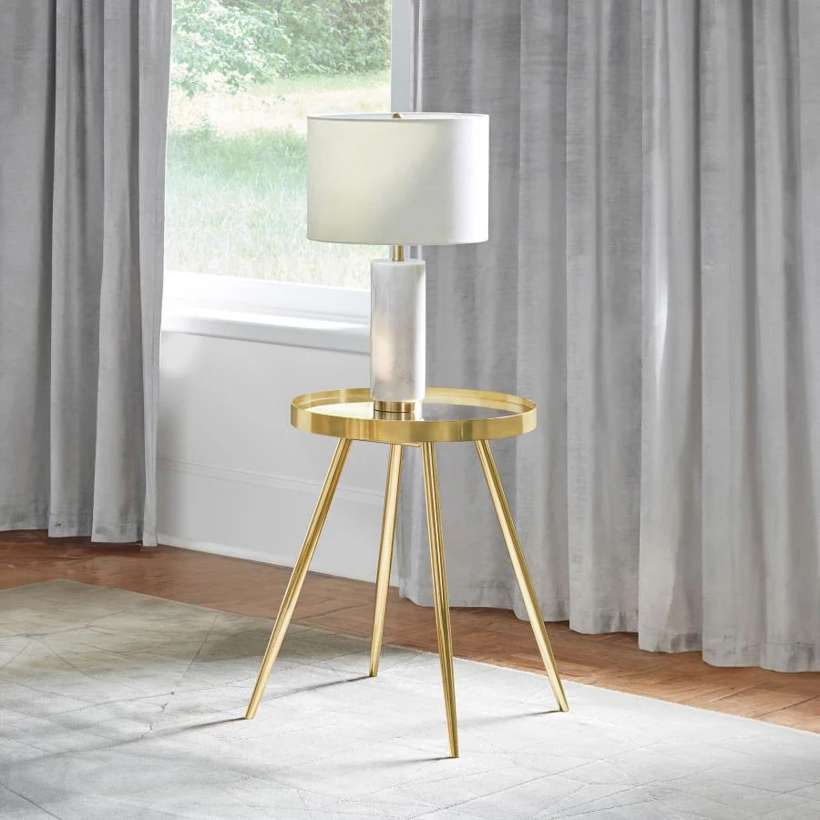 Kaelyn - Round Mirror Top End Table - Image 2
