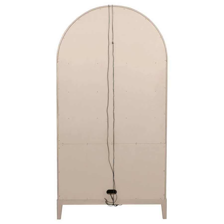 Kailani - 4-Door Cane Dining Vitrine Display Cabinet - Beige Oak - Image 8