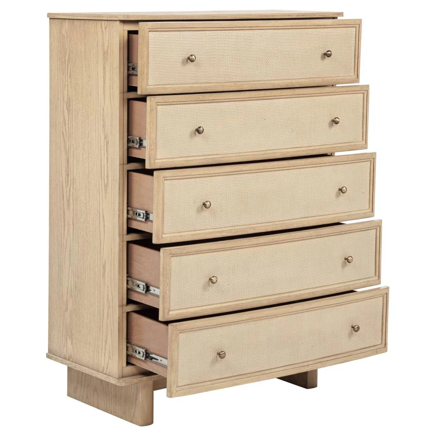 Kailani - 5-Drawer Bedroom Chest Of Drawers - Beige Oak - Image 10
