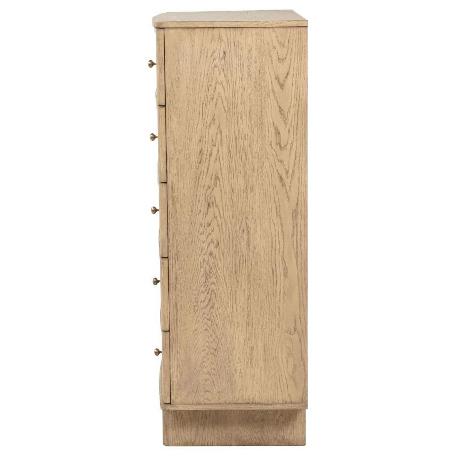 Kailani - 5-Drawer Bedroom Chest Of Drawers - Beige Oak - Image 5