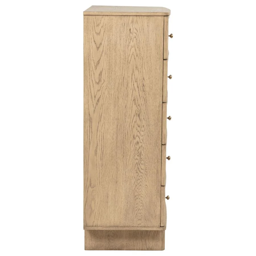 Kailani - 5-Drawer Bedroom Chest Of Drawers - Beige Oak - Image 9