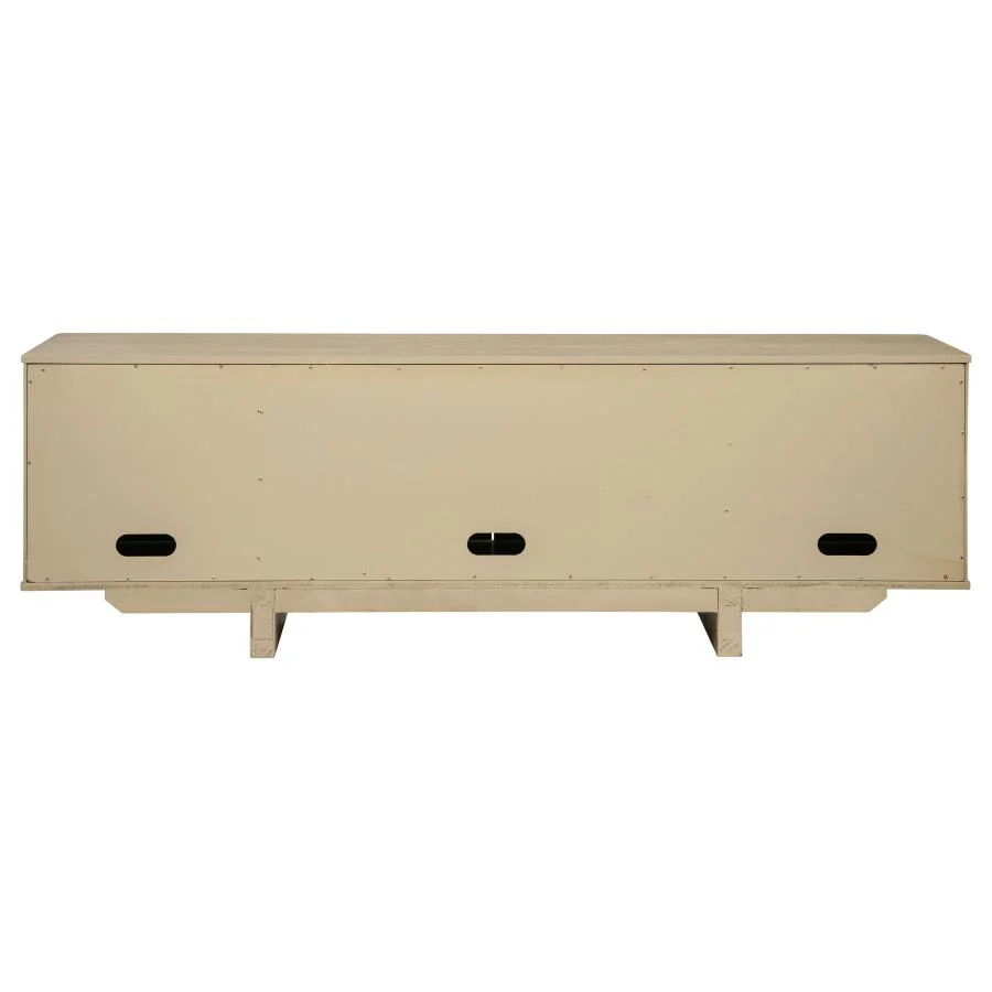 Kailani - 79" 4-door Cane TV Stand Media Console - Beige Oak - Image 7