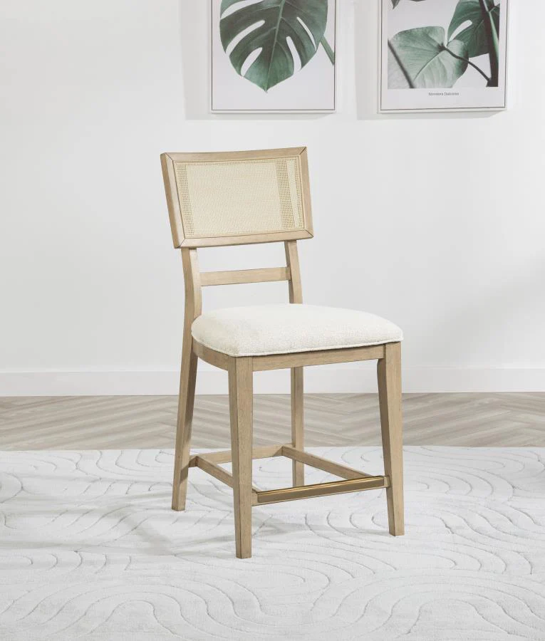 Kailani - Radio Weave Cane Counter Dining Side Chair (Set of 2) - Beige Oak - Image 2