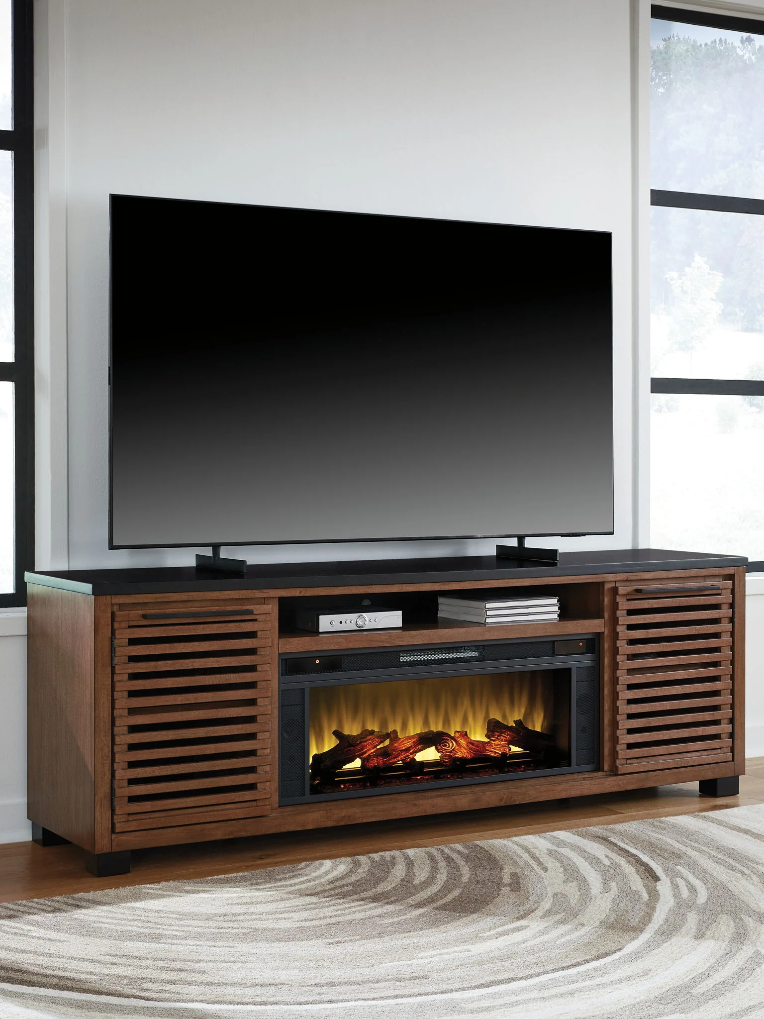 Kallari - TV Stand With Fireplace Option - Image 9