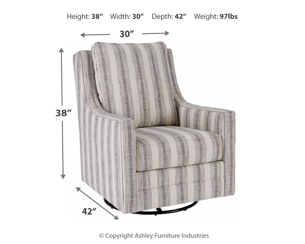 Kambria - Swivel Glider Accent Chair - Image 6