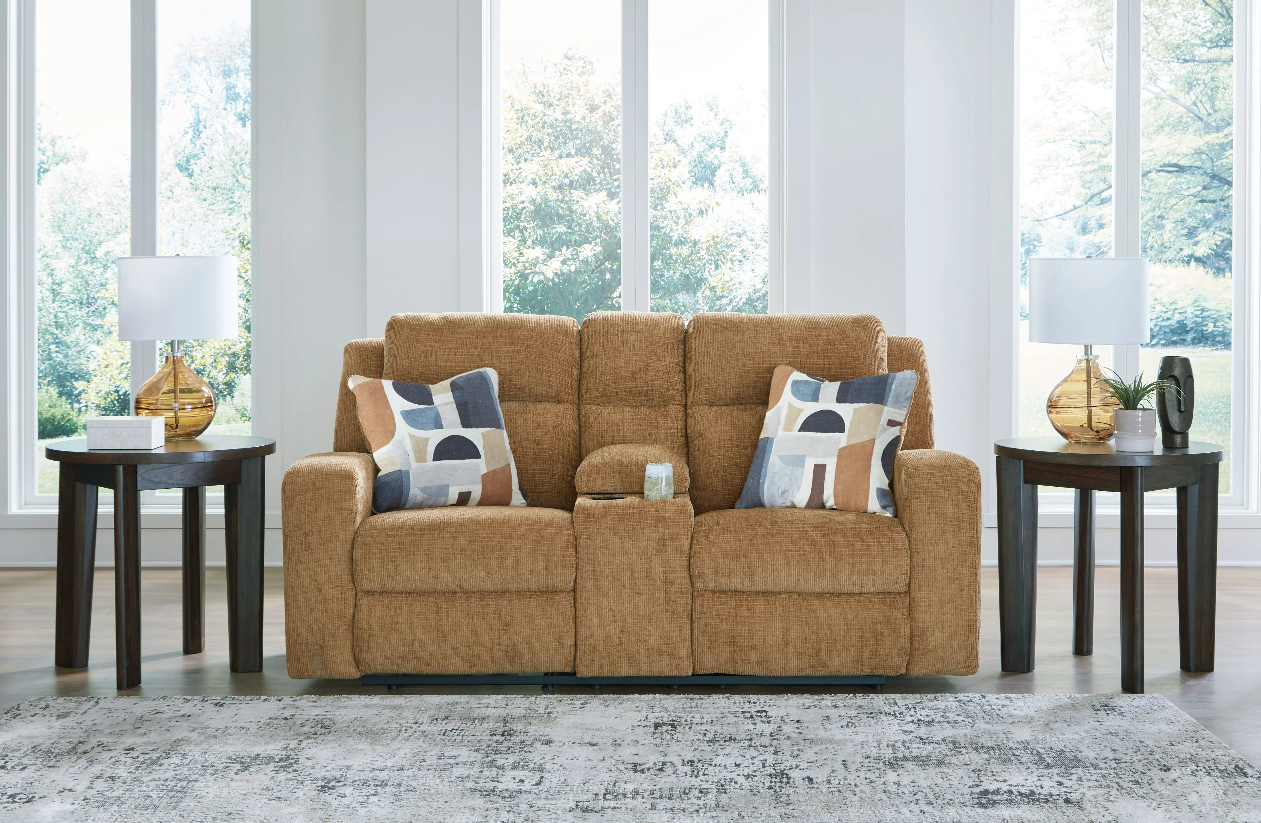 Kanlow - Dbl Reclining Loveseat With Console - Image 9