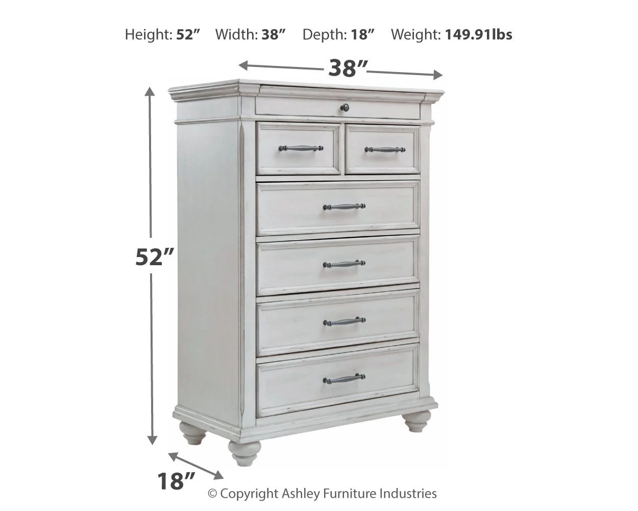 Kanwyn - Chest - Whitewash - Image 4