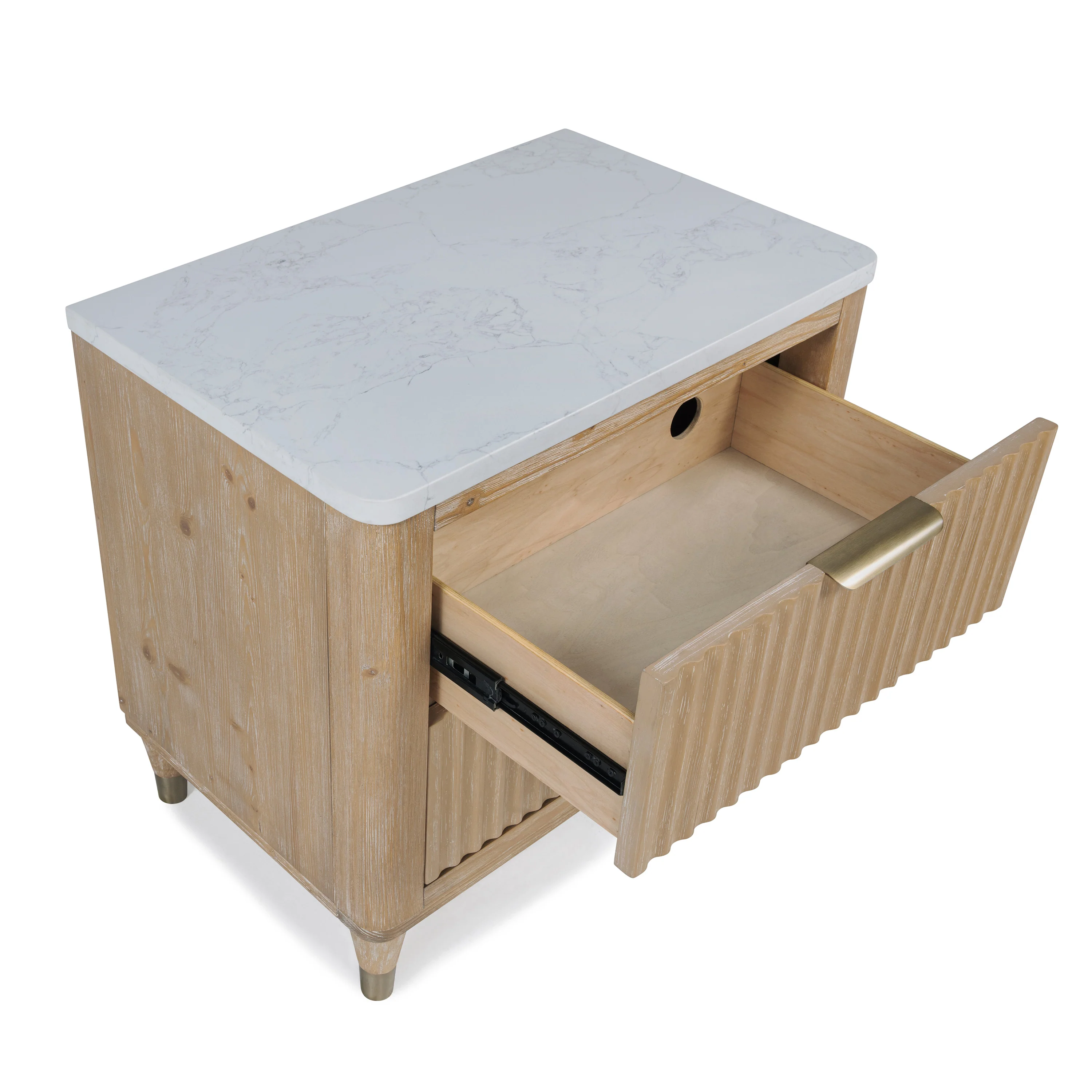 Kara Night Stand-Cerused Natural - Image 2