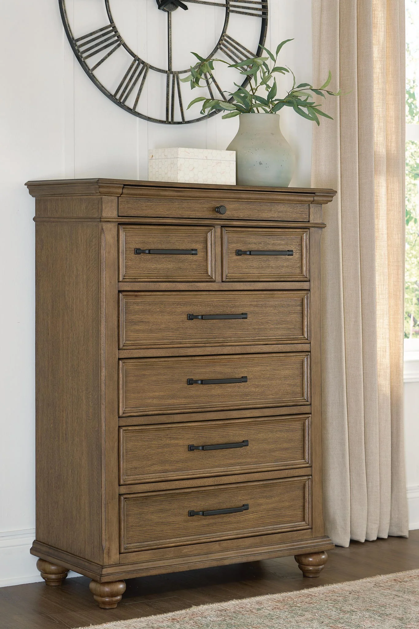 Karallin - Seven Drawer Chest - Medium Brown - Image 5