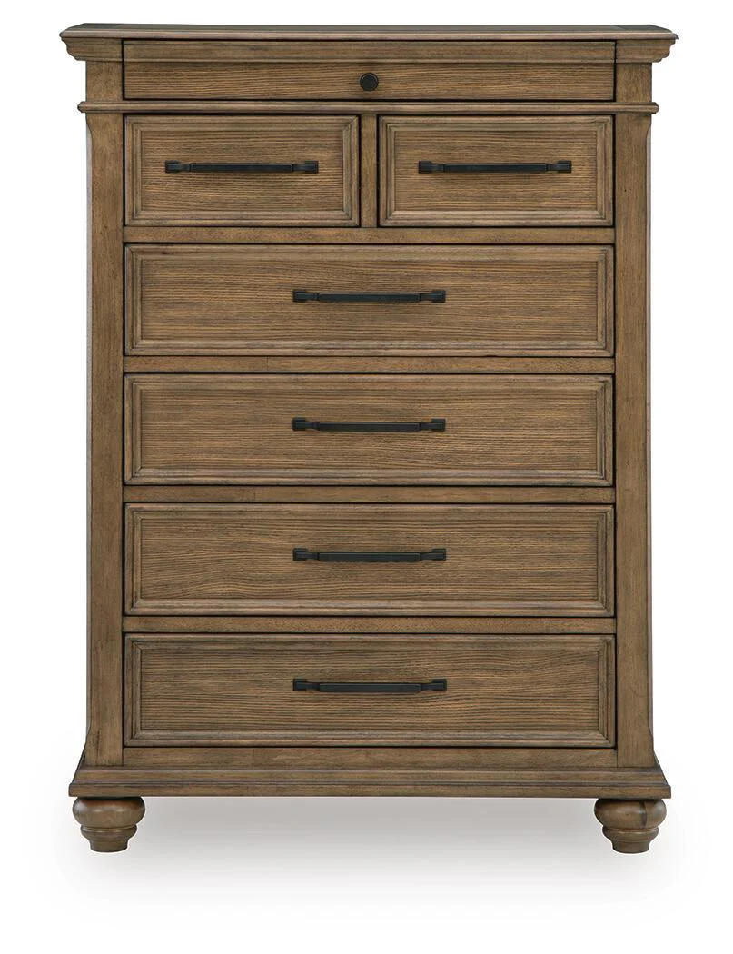 Karallin - Seven Drawer Chest - Medium Brown - Image 6