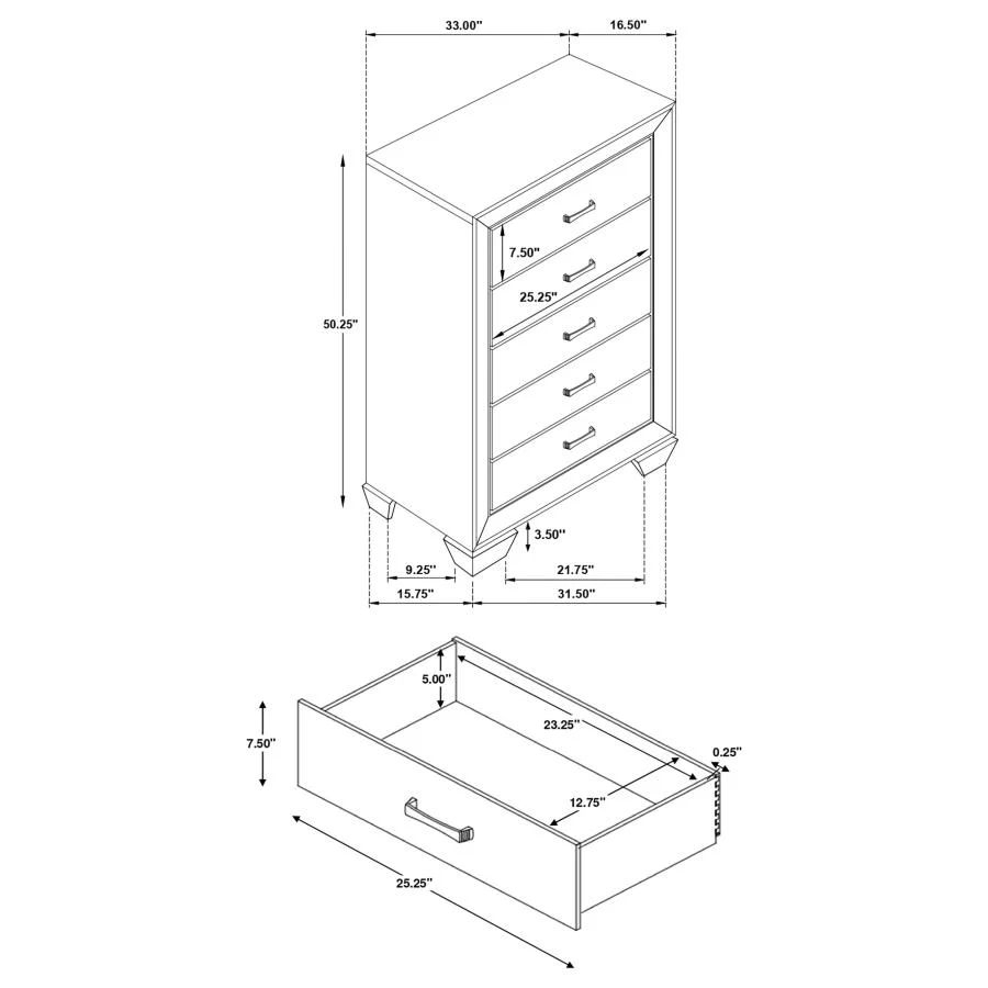 Kauffman - Transitional High Headboard Panel Bed Bedroom Set - Image 100