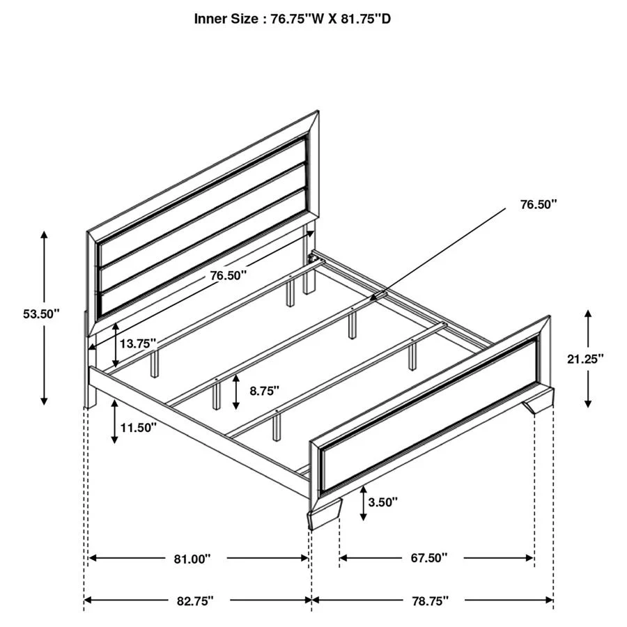 Kauffman - Transitional High Headboard Panel Bed Bedroom Set - Image 68