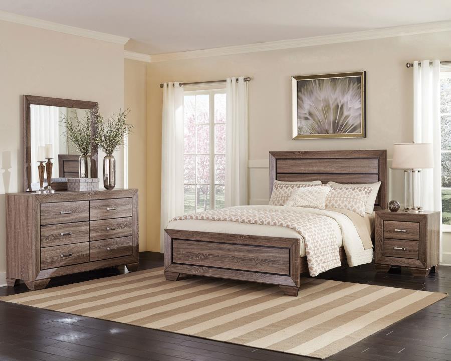Kauffman - Transitional High Headboard Panel Bed Bedroom Set - Image 8