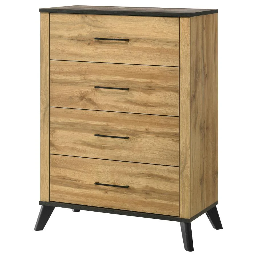 Kaywood - 4-Drawer Bedroom Chest Of Drawers - Natural Pine - Image 4