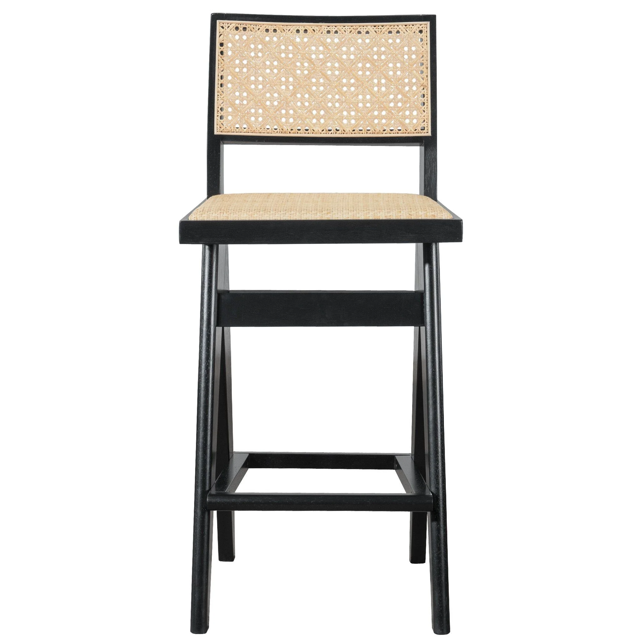 Keira - Bar Stool (Set of 2) - Black / Rattan - Image 6