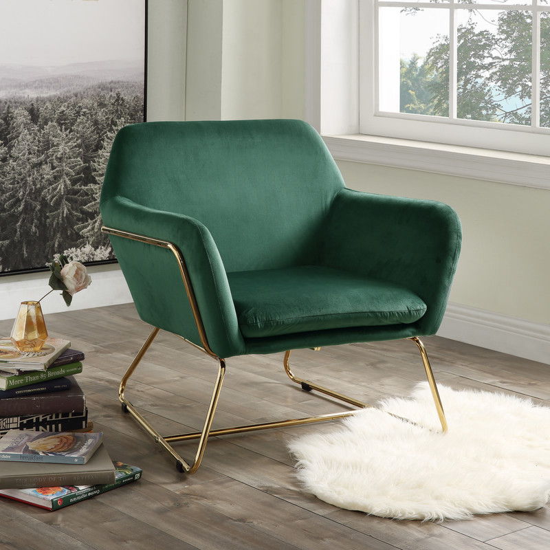 Keira - Accent Chair With Metal Base - Image 3