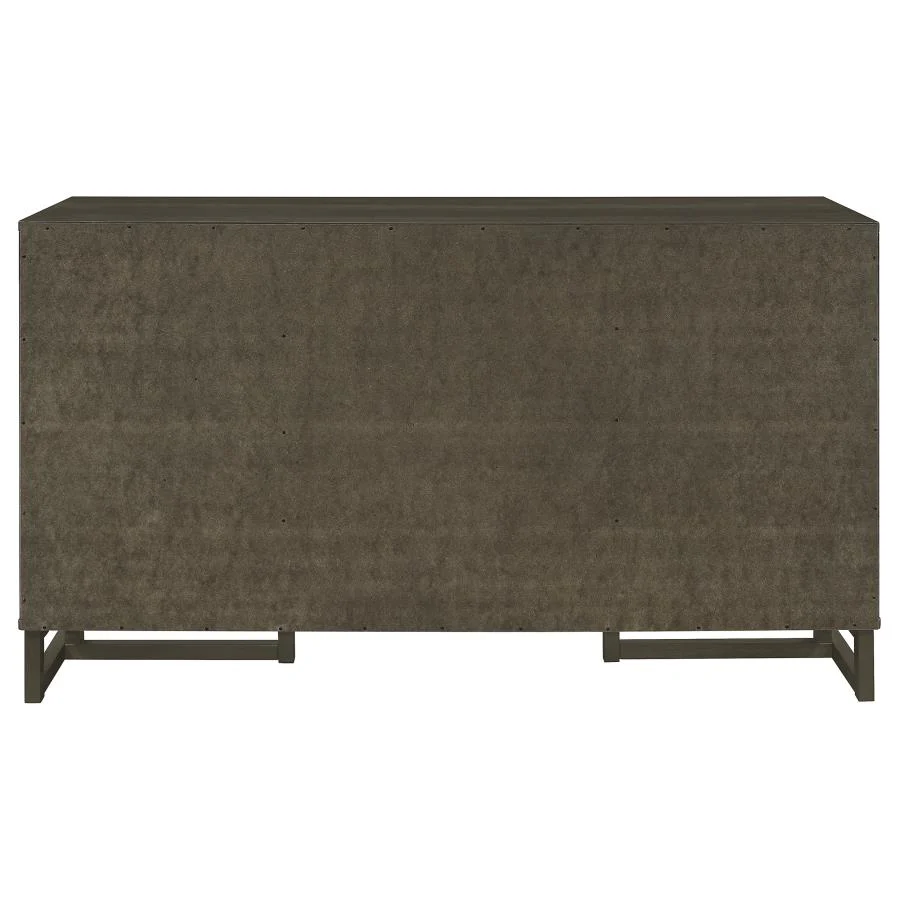 Kelly 3-drawer Storage Dining Sideboard Buffet Dark Grey - Image 5