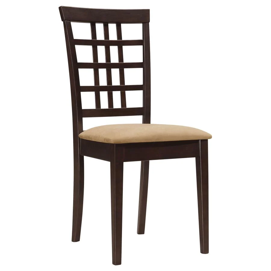 Kelso - Lattice Back Dining Side Chair (Set of 2) - Cappuccino - Image 3