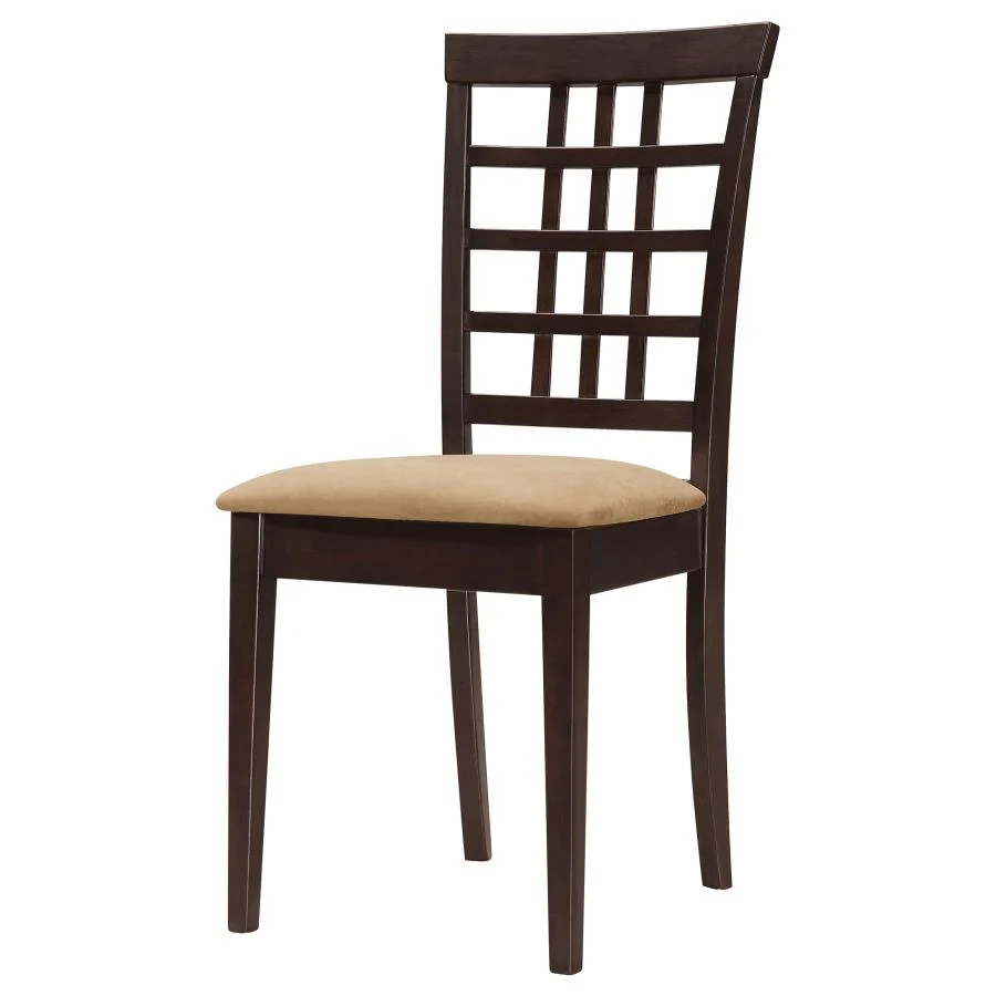 Kelso - Lattice Back Dining Side Chair (Set of 2) - Cappuccino - Image 4