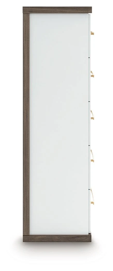 Kendanport - Five Drawer Chest - Brown / White - Image 10