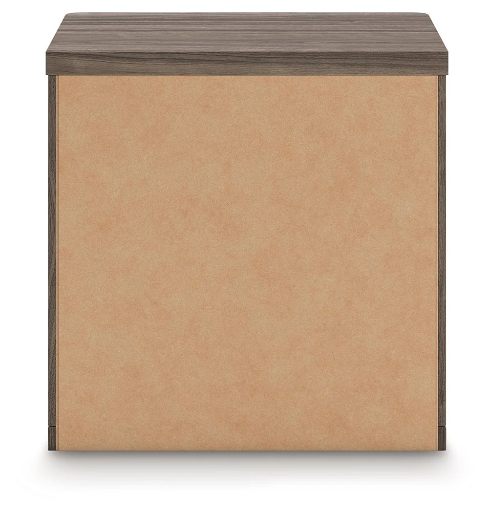 Kendanport - Two Drawer Night Stand - Brown / White - Image 3