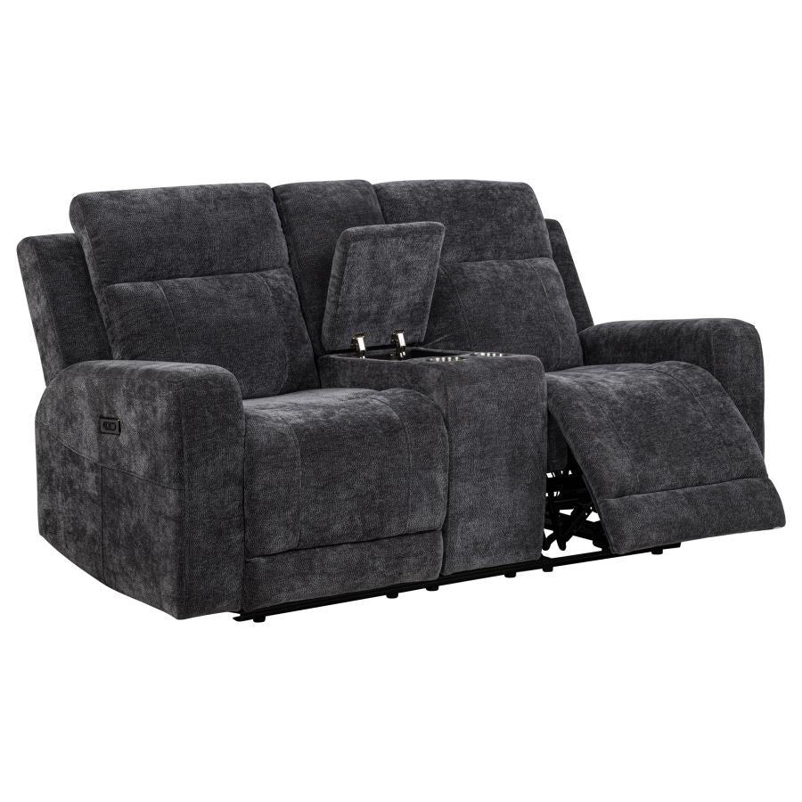 Kennett - Chenille Upholstered Power Reclining Loveseat - Image 2