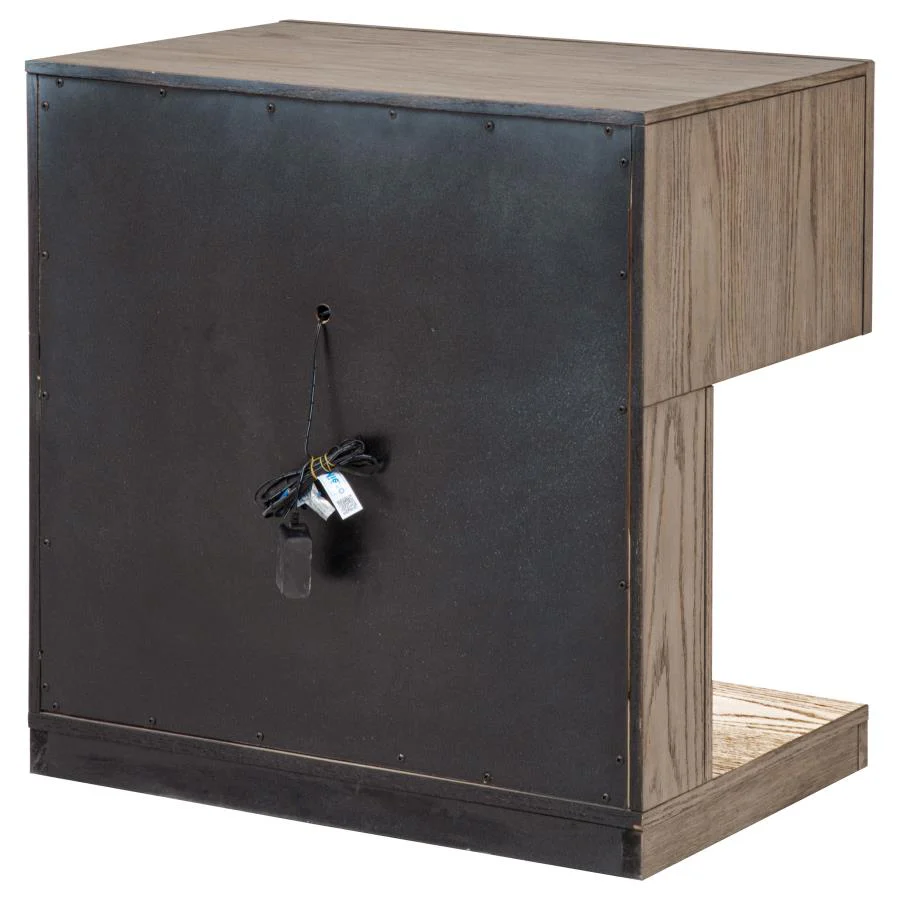 Kenora - 1-Drawer Nightstand Bedside Table - Barley Brown - Image 8