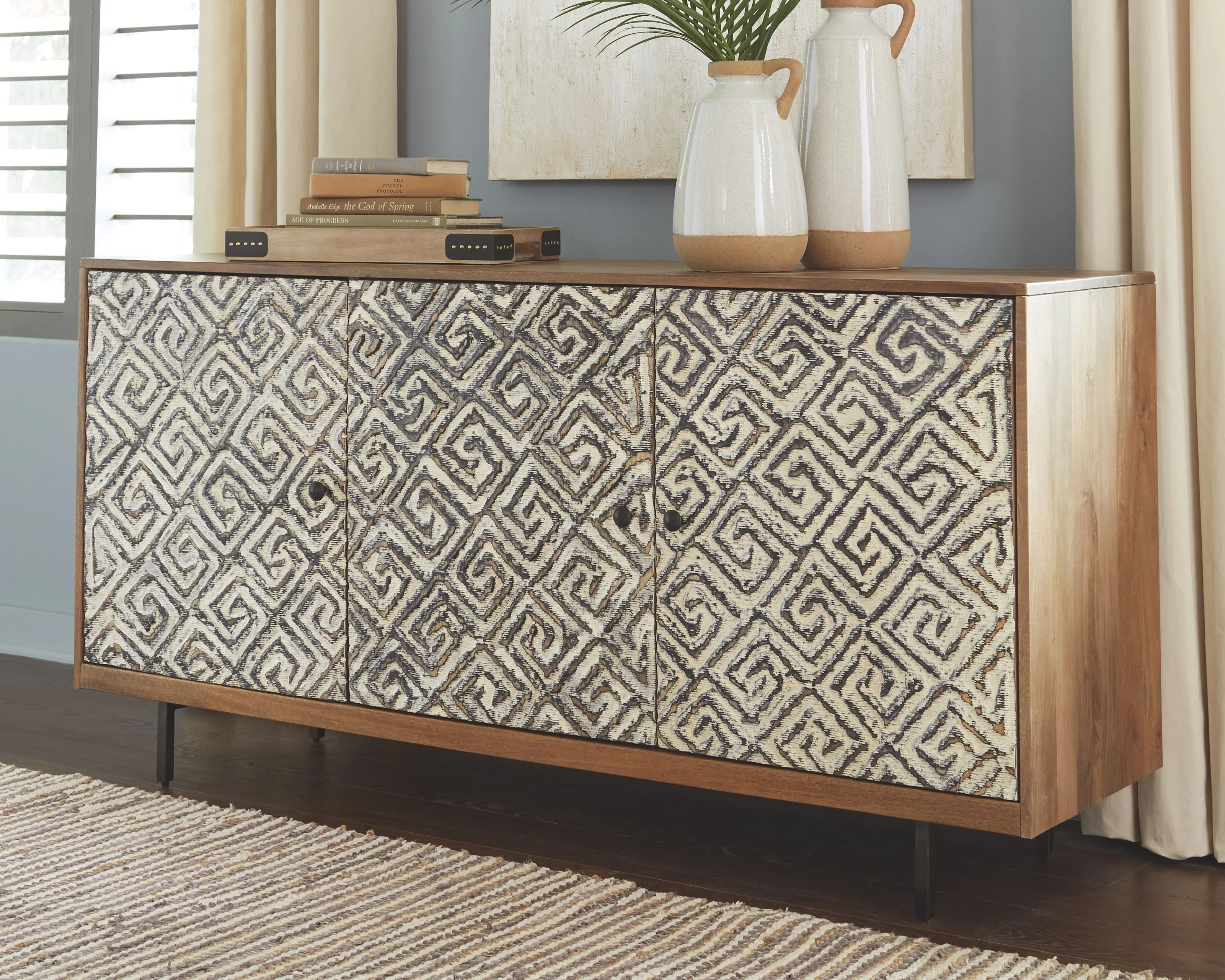 Kerrings - Accent Cabinet - Brown / Black / White - Image 10