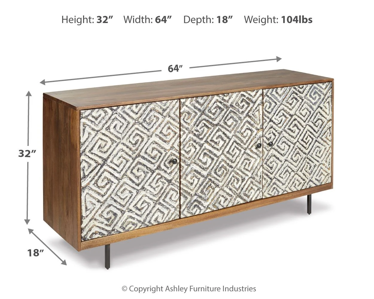 Kerrings - Accent Cabinet - Brown / Black / White - Image 5