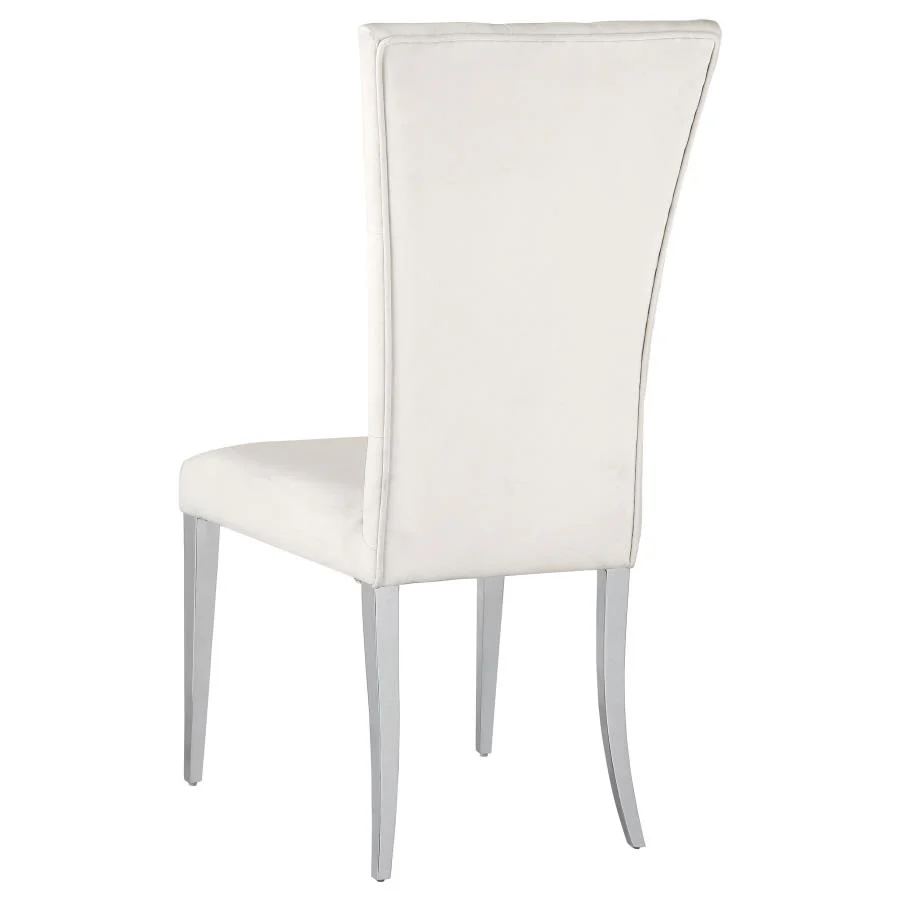 Kerwin Rectangular Dining Table Set White and Chrome - Image 11