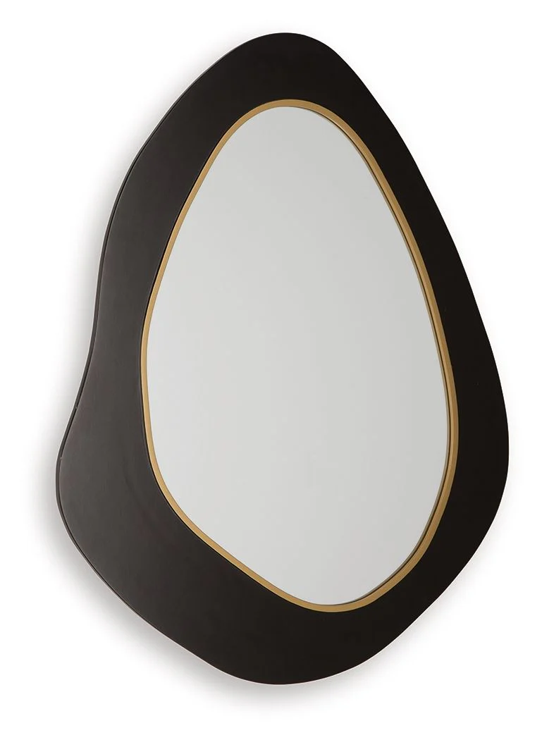 Kierlock - Accent Mirror - Black / Gold Finish - Image 3